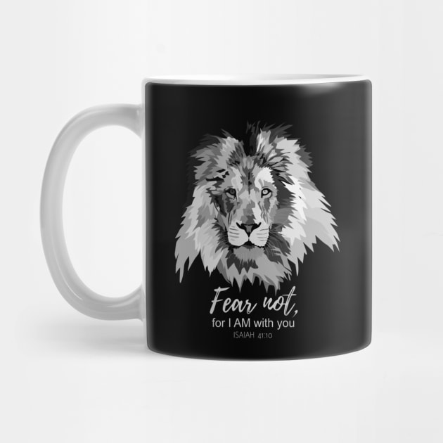 Bible verse - Isaiah 41:10 Lion, Protector by Katarinastudioshop